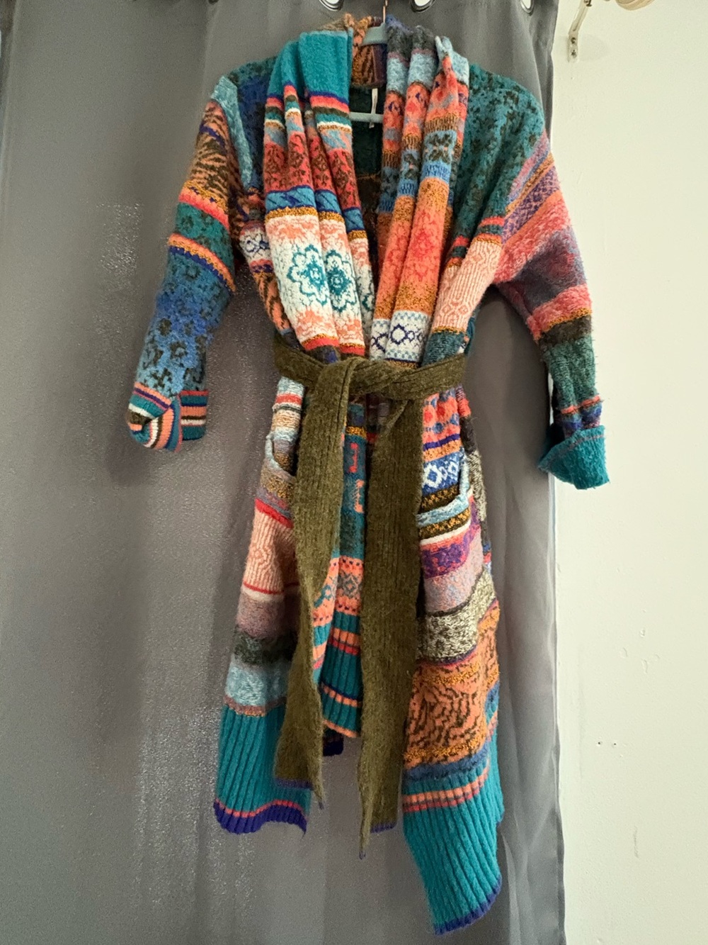 Free people Multicolor Patchwork Knit sweater- Women's